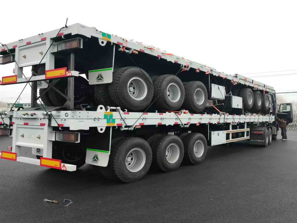 Derun 3 eixos O semi trailer será enviado para a Etiópia