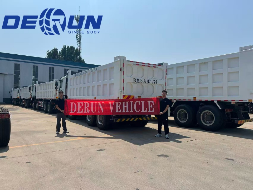 10 unidades Howo 8x4 Tipper Trucks serão enviadas para a Costa do Marfim
