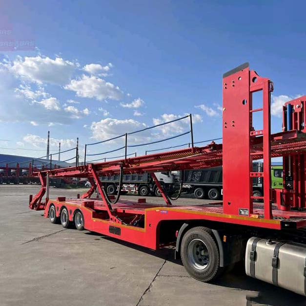 Semi-reboque de carga de contêiner de transporte de carro de 3 eixos 8