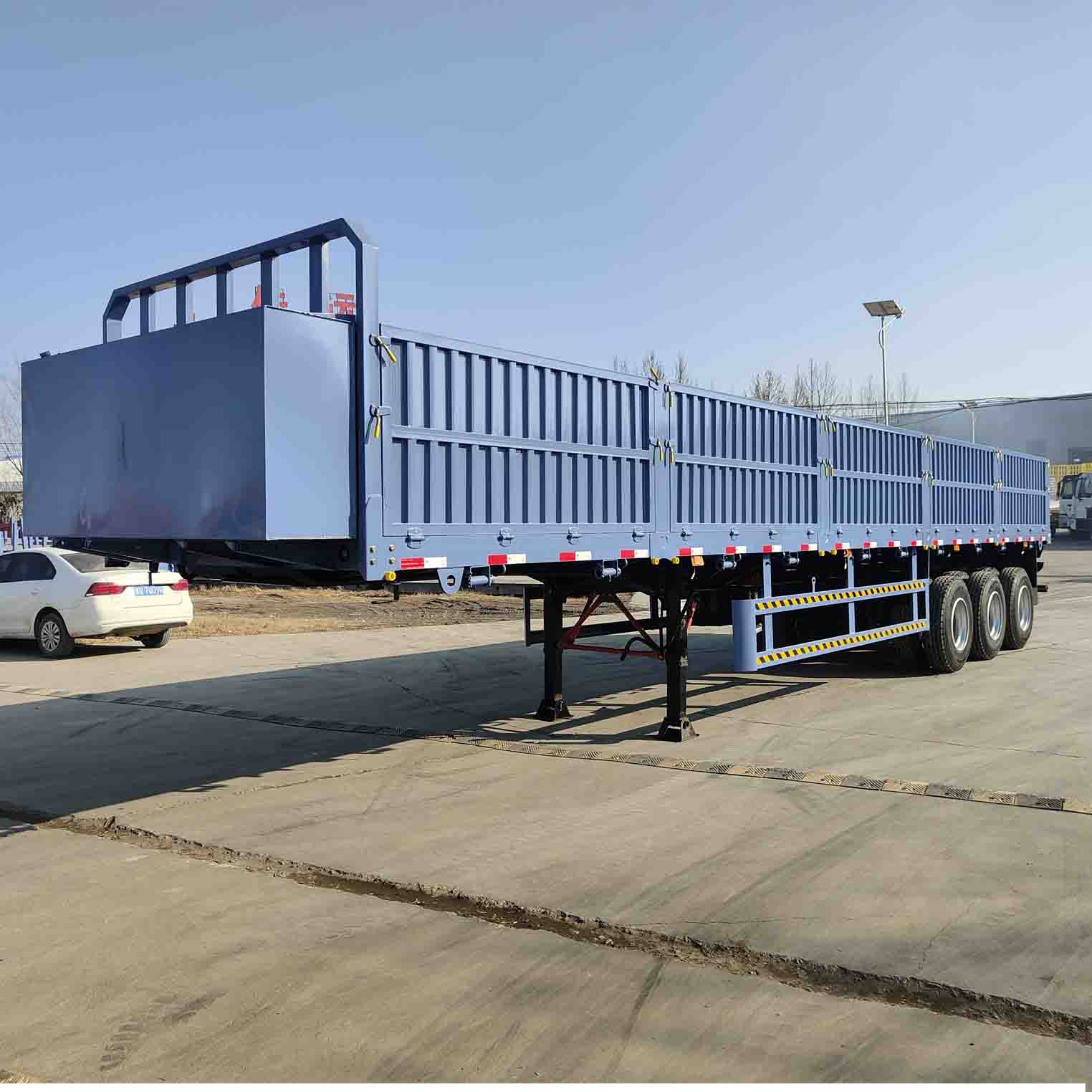 Derun 3 eixo Dropside Semi Trailer para venda na Argélia