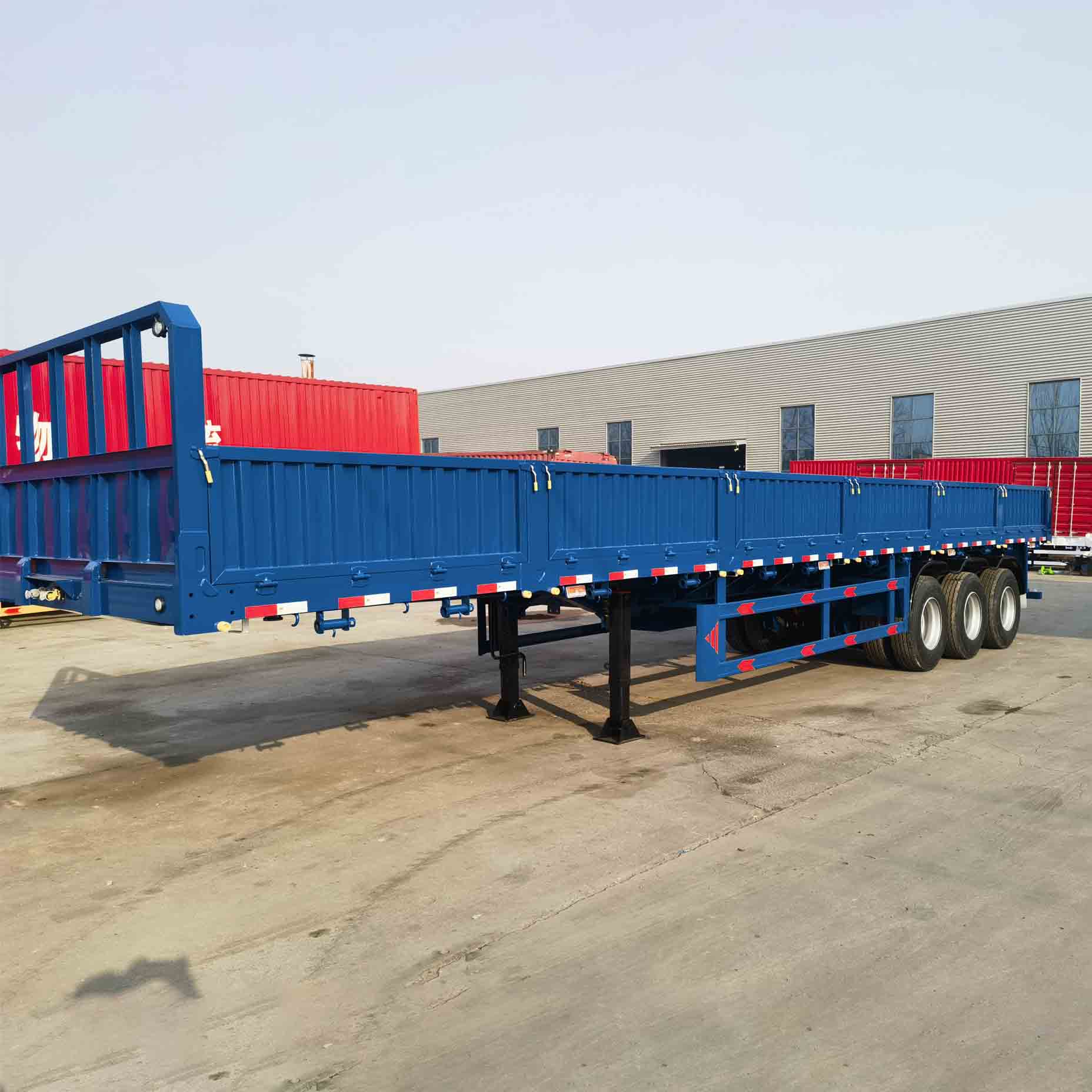 Derun Três eixos Dropside Semi Trailer projetado para a Argélia
